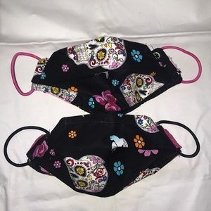 BLACK AND FLORAL SUGAR SKULL MASKS